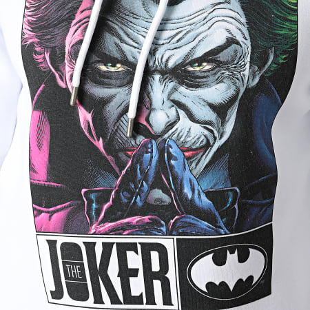 DC Comics - Sweat Capuche Joker Serious Blanc