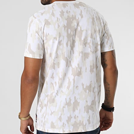 Ellesse - Tee Shirt Brazi SHK12334 Blanc Beige Camouflage