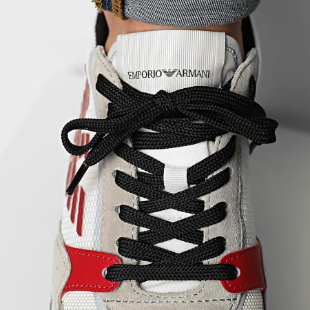 Emporio Armani - Sneakers X4X537-XM678 Rosso gesso bianco sporco