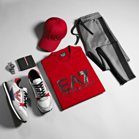 Emporio Armani - Sneakers X4X537-XM678 Rosso gesso bianco sporco