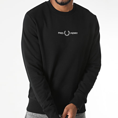 Fred Perry - Sweat Crewneck Embroidered M2644 Noir