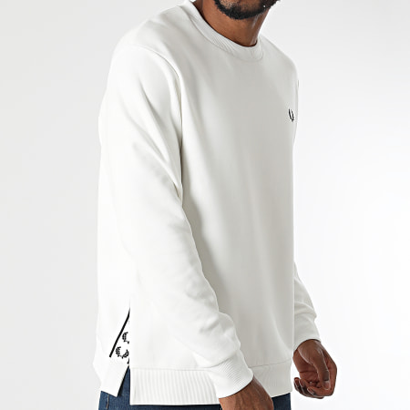 Fred Perry - Sweat Crewneck Concealed Tape M2637 Blanc