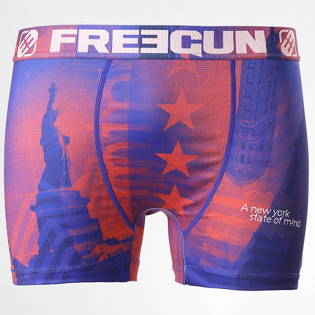 Freegun - Boxer Sublim' NYC blu navy arancione