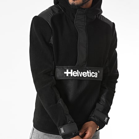 Helvetica - Forro polar con capucha para exteriores Doug negro