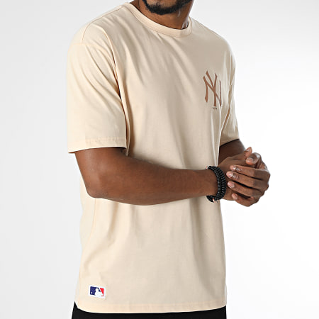 New Era - Tee Shirt Oversize New York Yankees 12890944 Beige