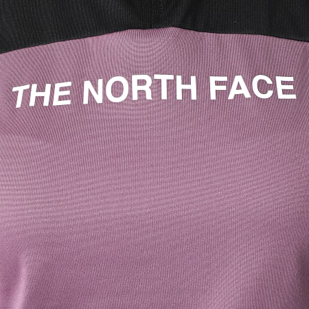 The North Face - Tee Shirt Manches Longues Femme Crop Zip Violet Noir