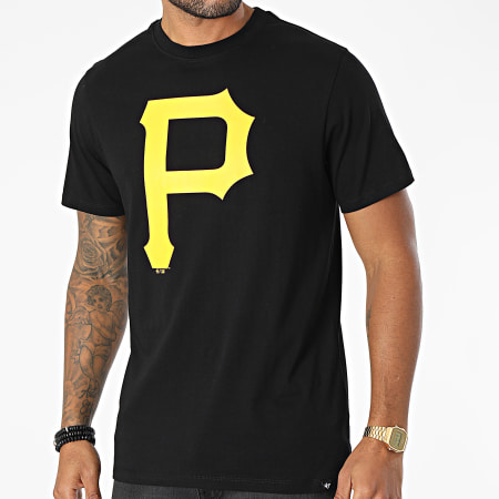 '47 Brand - Camiseta con estampado de eco de los Piratas de Pittsburgh negra