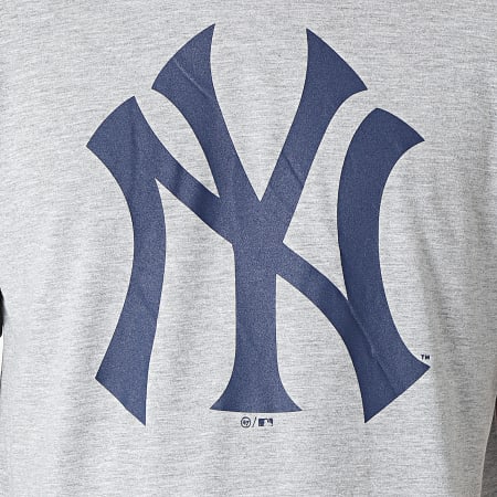 '47 Brand - Tee Shirt New York Yankees Imprint Echo Gris Chiné