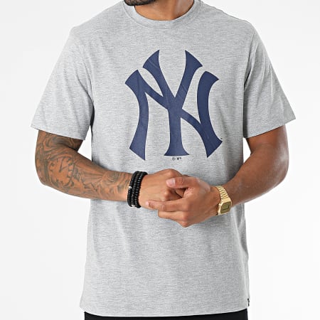 '47 Brand - Tee Shirt New York Yankees Imprint Echo Gris Chiné