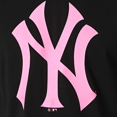 '47 Brand - Tee Shirt New York Yankees Imprint Echo Noir Rose Fluo