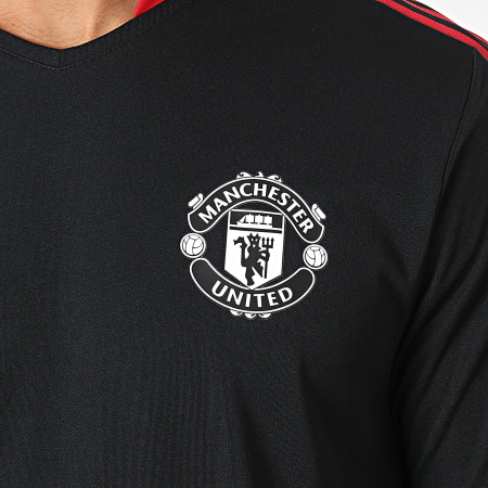 Adidas Performance - Tee Shirt A Bandes Manchester United GR3819 Noir