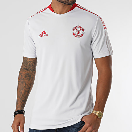 Adidas Sportswear - Tee Shirt A Bandes Manchester United GV1573 Gris Clair