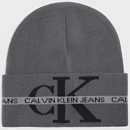 Calvin Klein - Coffret Echarpe Et Bonnet Tape 7569 Gris