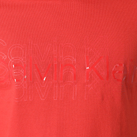 Calvin Klein - Camiseta Multi Logo 7606 Rojo Ladrillo