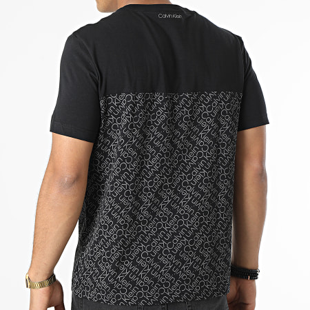 Calvin Klein - Tee Shirt Allover Logo Print Block 8313 Nero