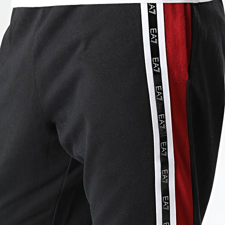 EA7 Emporio Armani - Pantalon Jogging A Bandes 6KPP65-PJ05Z Noir Rouge