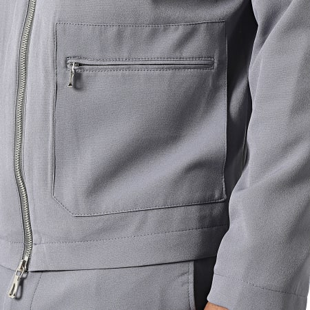 Black Needle - Set giacca pantalone ZY1106 Grigio