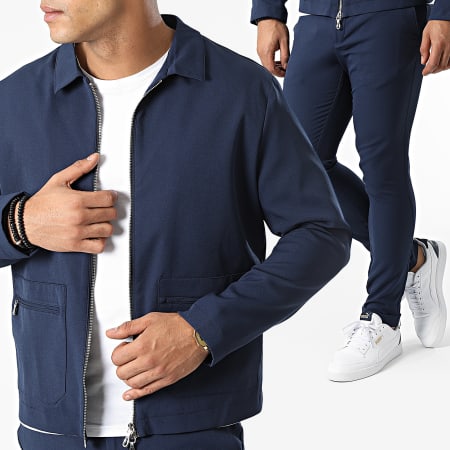 Black Needle - Set giacca pantalone ZY1106 blu navy