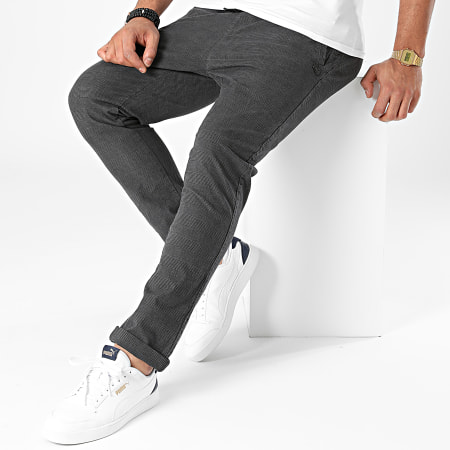 MZ72 - Pantaloni a quadri grigio antracite Esmart