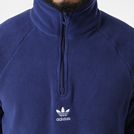 Adidas Originals - Sweat Col Zippé Polaire H06679 Bleu Marine
