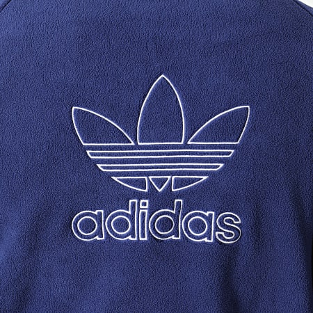 Adidas Originals - Sweat Col Zippé Polaire H06679 Bleu Marine