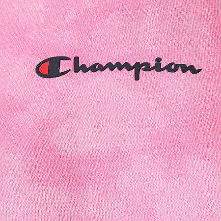 Champion - Sweat Capuche Femme A Bandes 114755 Rose
