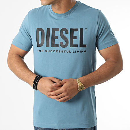 Diesel - Tee Shirt Diegos Ecologo A02877-0AAXJ Bleu Clair