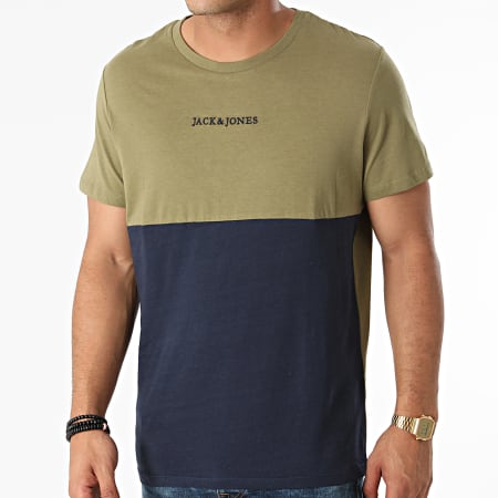 Jack And Jones - Camiseta Lente Azul Marino Verde Caqui