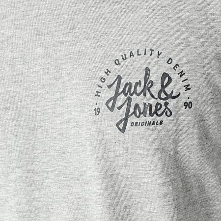 Jack And Jones - Tee Shirt Manches Longues Kimbel Gris Chiné