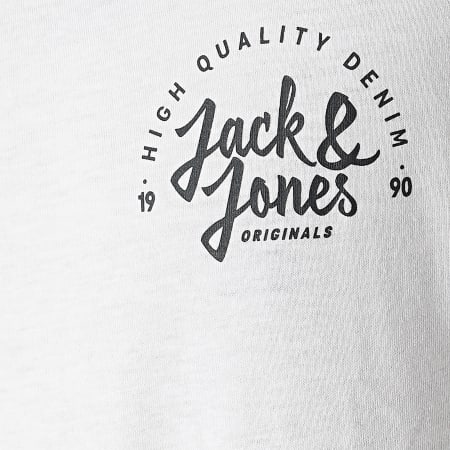 Jack And Jones - Tee Shirt Manches Longues Kimbel Blanc