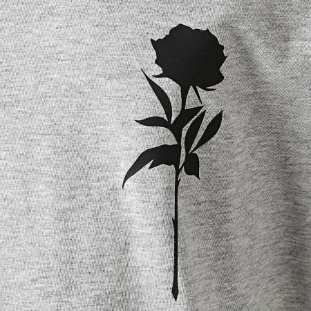 Luxury Lovers - Camiseta Infantil Rosas Gris Jaspeado