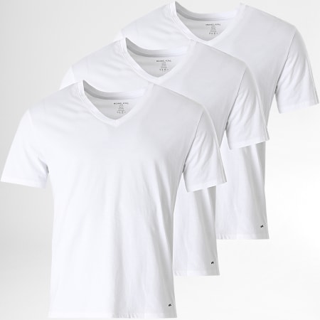 Michael Kors - Lot De 3 Tee Shirts Col V BR2C001023 Blanc