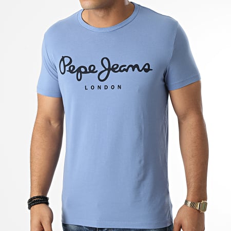 Pepe Jeans - Tee Shirt Original Stretch PM501594 Bleu Clair