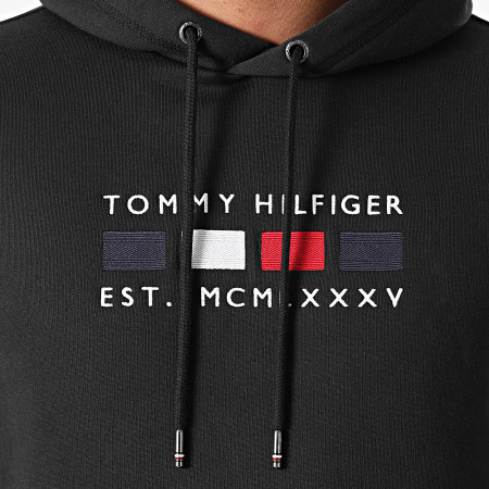 Tommy Hilfiger - Sweat Capuche Four Flag 0132 Noir