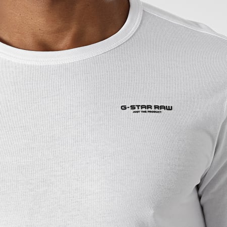 G-Star - Tee Shirt Manches Longues Base D20448-336 Blanc