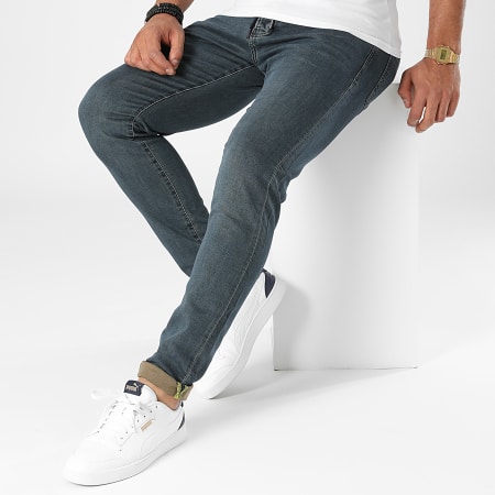 Classic Series - Slim Jeans 7616 Iridescent Reflective Blue Denim