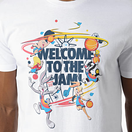 Looney Tunes - Tee Shirt Space Jam Welcome Blanc