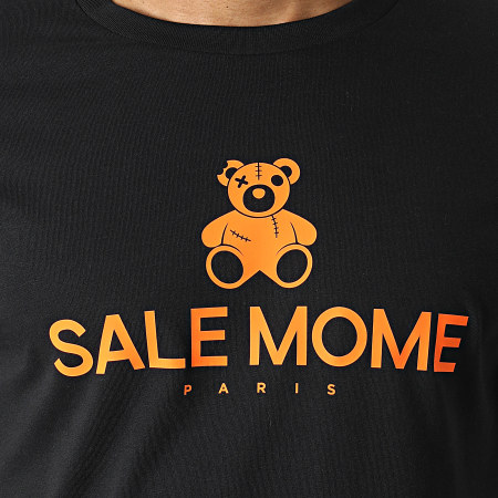 Sale Môme Paris - Maglietta Teddy Bear Recto Nero Arancione
