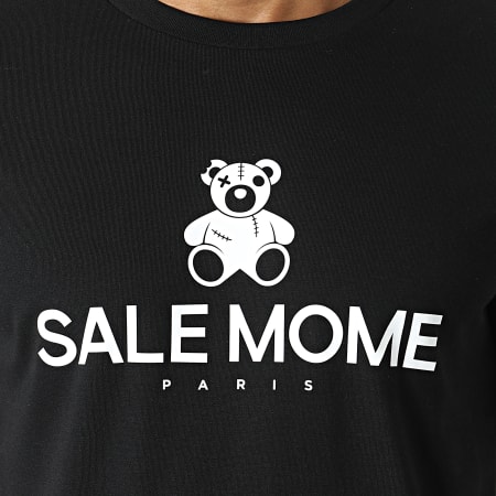 Sale Môme Paris - Maglietta Recto Teddy Nero Bianco