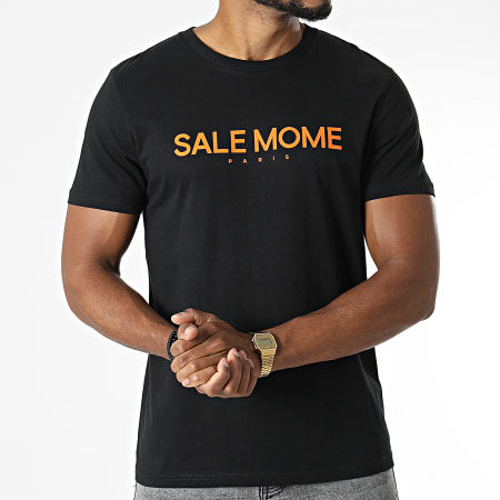 Sale Môme Paris - Camiseta de oso de peluche negro y naranja