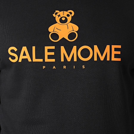 Sale Môme Paris - Sweat Capuche Nounours Recto Noir Orange