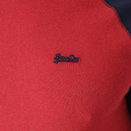 Superdry - Tee Shirt Manches Longues M6010549A Rouge Bleu Marine