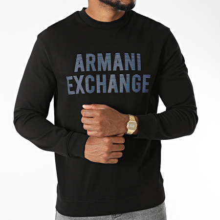 Armani Exchange - Sudadera con cuello redondo 6KZMGR-ZJ8CZ Negro