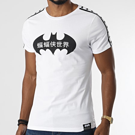 DC Comics - Tee Shirt A Bandes Jap Blanc