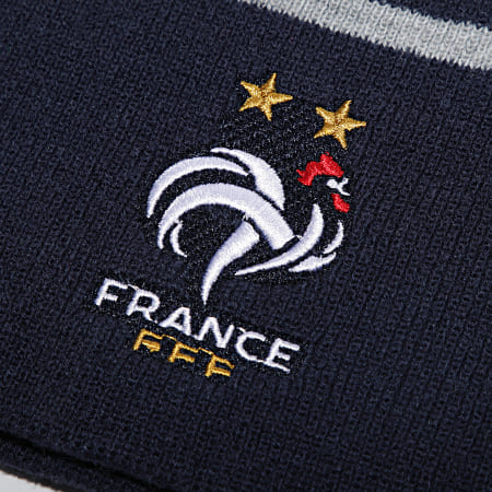 FFF - Bonnet Logo Bleu Marine Gris