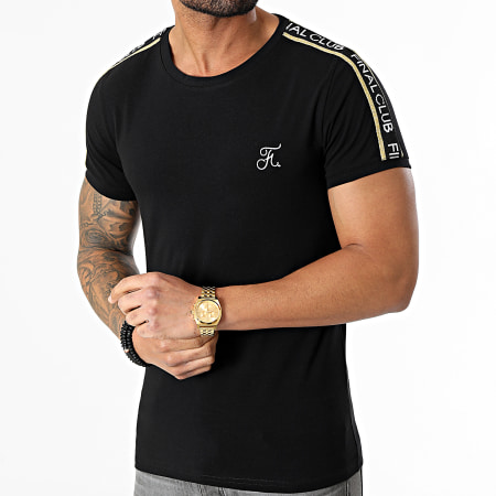 Final Club - Camiseta Luxury Edition con rayas 782 Black Gold
