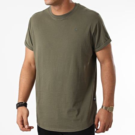 G-Star - Camiseta extragrande de punto compacto D16396-B353 Verde caqui