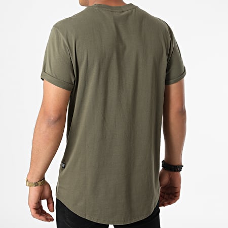 G-Star - Camiseta extragrande de punto compacto D16396-B353 Verde caqui