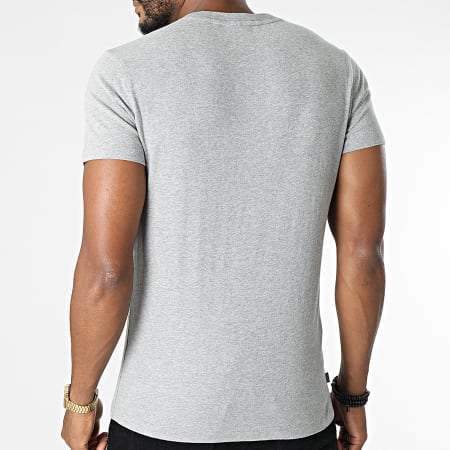 Superdry - Camiseta con cuello en V M1011170A Gris jaspeado