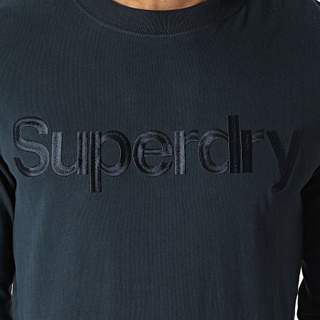 Superdry - Tee Shirt Manches Longues Classic Source M6010586A Bleu Marine